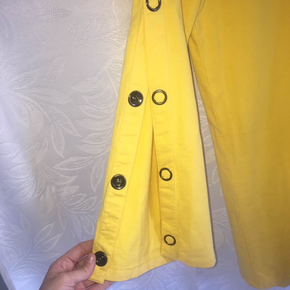 ASOS trendy snap sleeve yellow shift